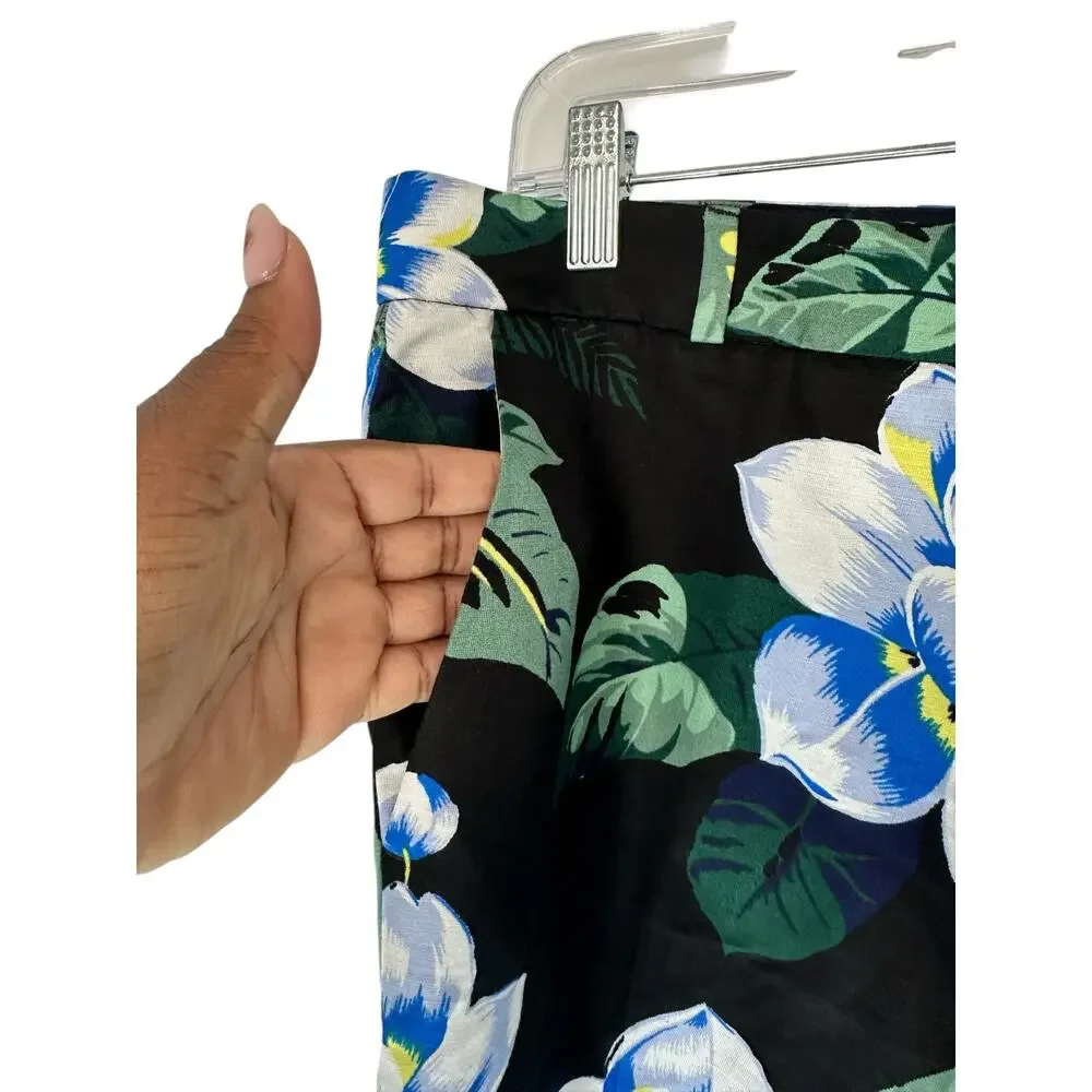 Banana Republic Blue Floral Print Office Work‎ Career Avery Trouser Pants Size 6